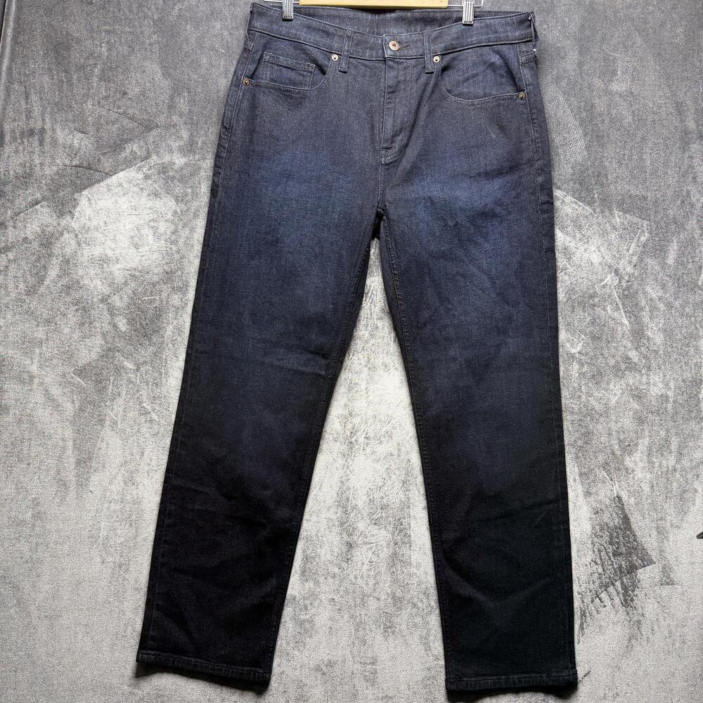 True Classic Jeans Mens 33x30 Blue Regular Straight Stretch Denim Workwear
